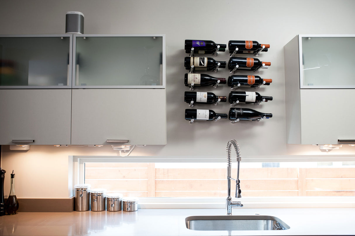 VintageView Vino Pins Wall Mounted Metal Wine Rack Kit (2 Bottles)