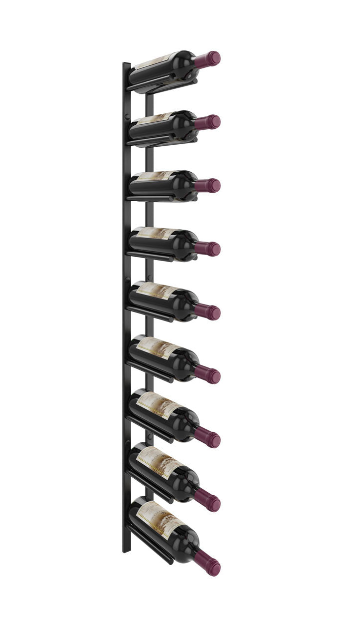 VintageView Vino Rails Flex 45 Wall Mounted Metal Wine Rack System (9 bottles)