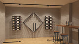 VintageView Vino Rails Flex 45 Wall Mounted Metal Wine Rack System (9 bottles)