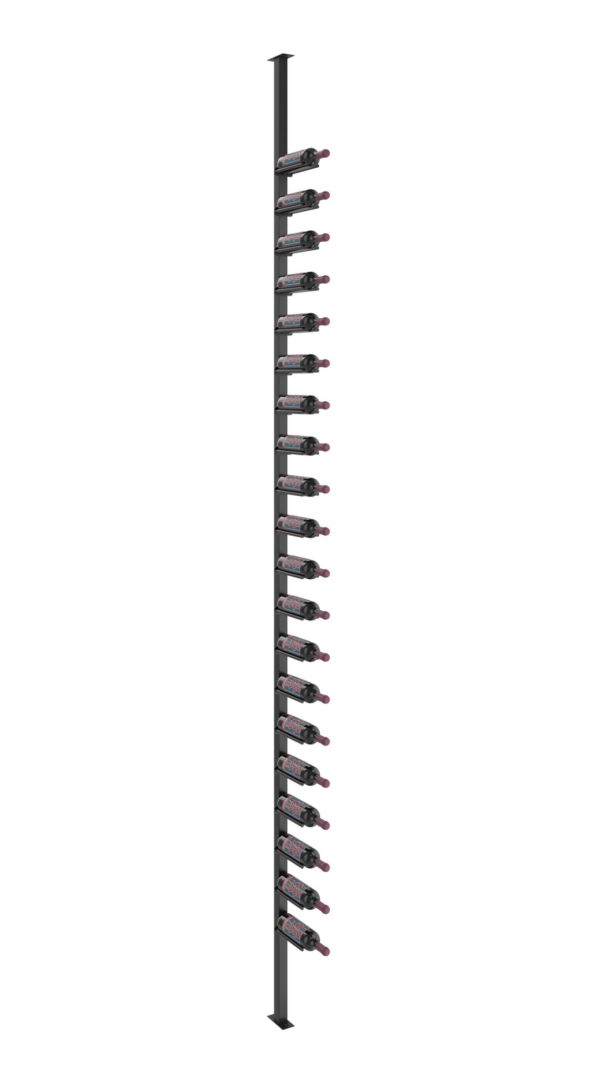 Wine Rack Post VintageView Vino Rails Post Kit: Single-Sided Cork Forward Floating Wi ...