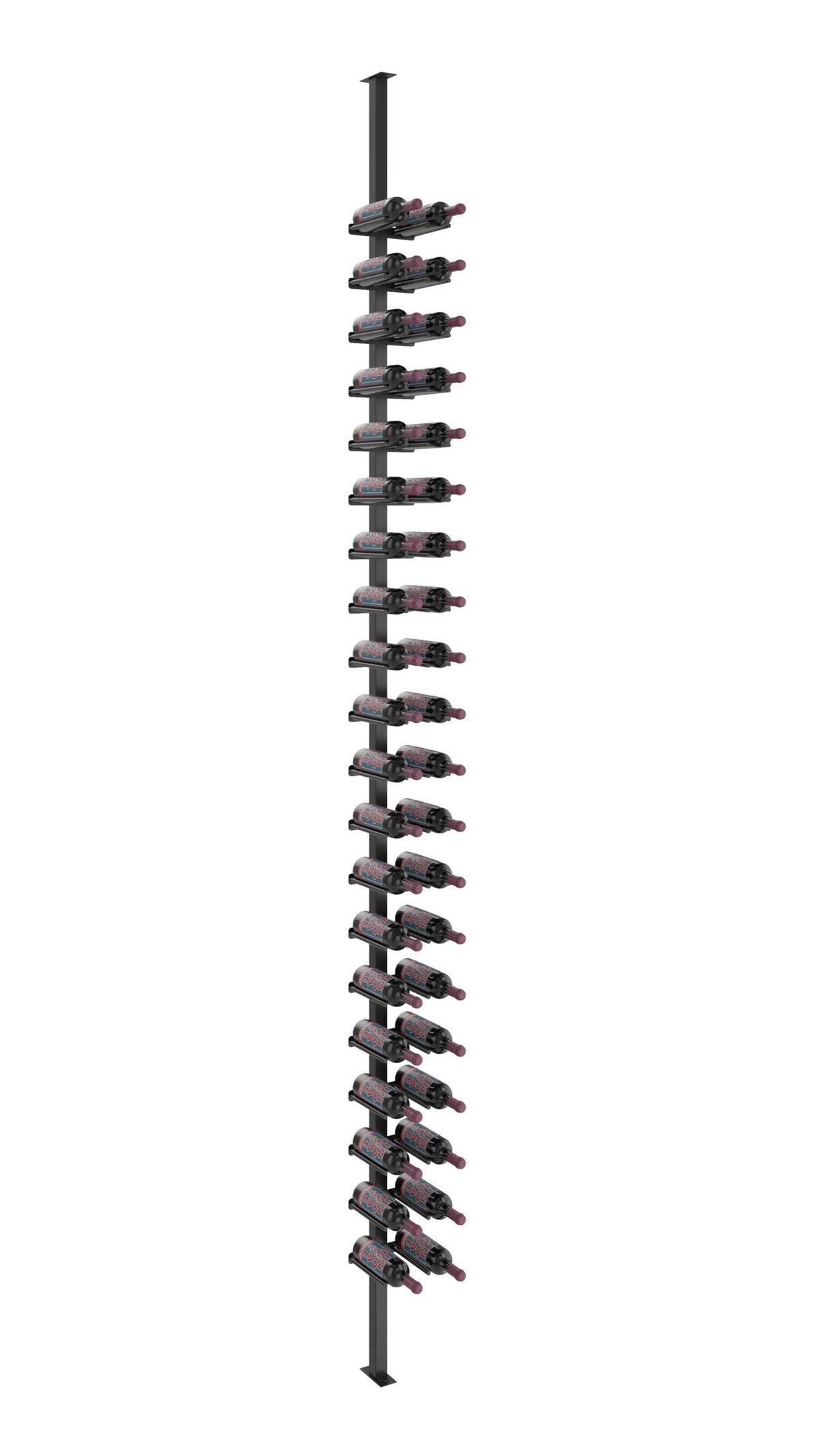Wine Rack Post VintageView Vino Rails Post Kit: Single-Sided Cork Forward Floating Wi ...