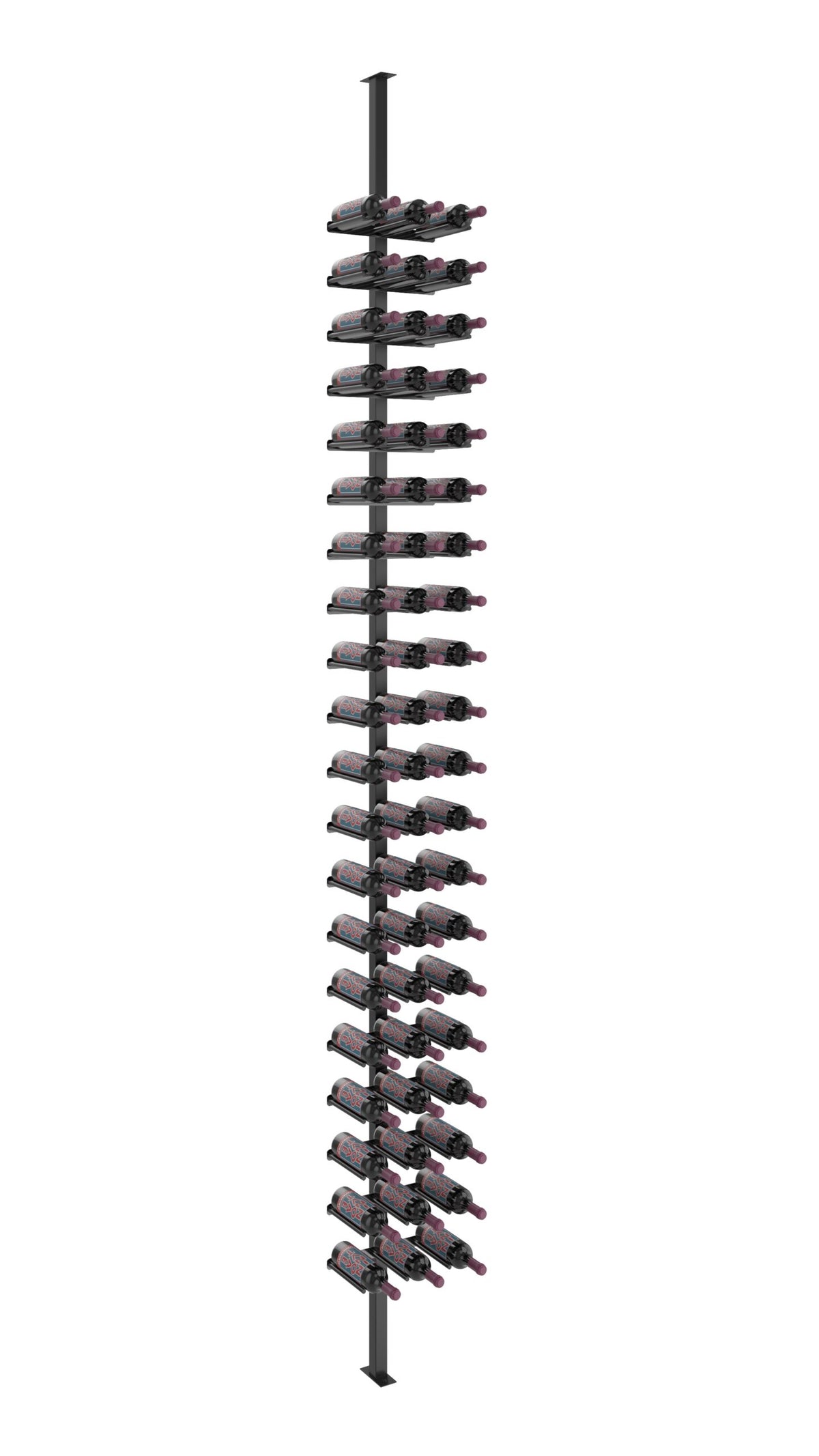Wine Rack Post VintageView Vino Rails Post Kit: Single-Sided Cork Forward Floating Wi ...
