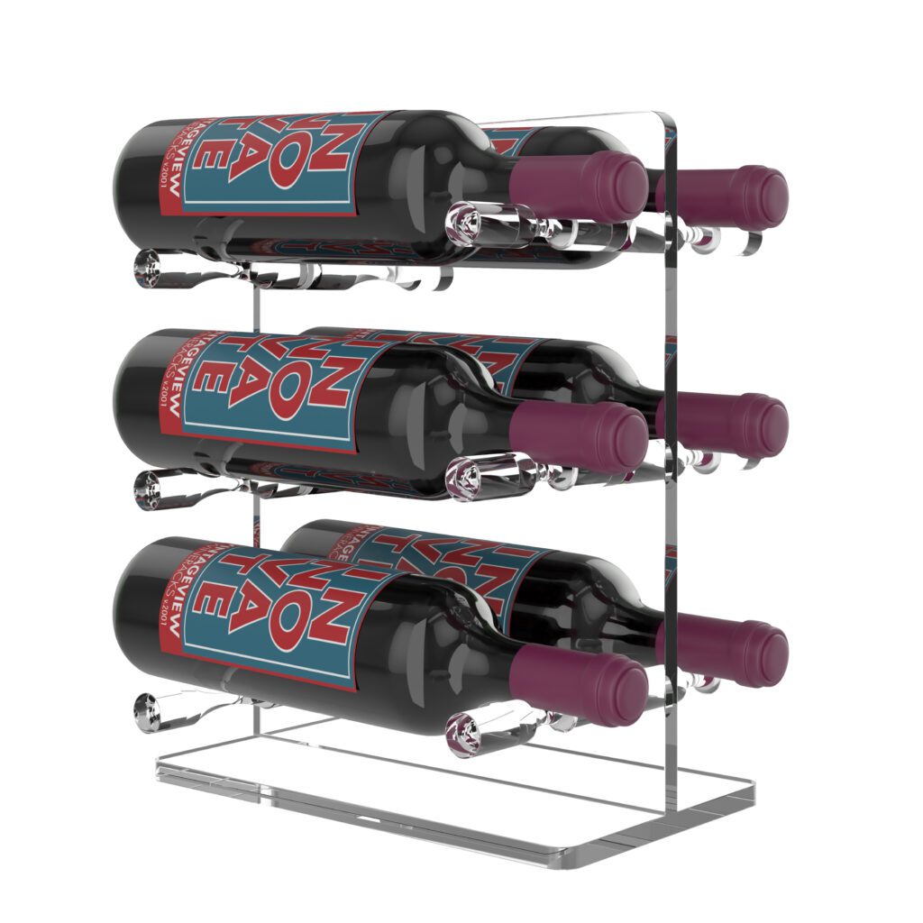 VintageView Vino Series Mini (metal and acrylic table top wine rack)
