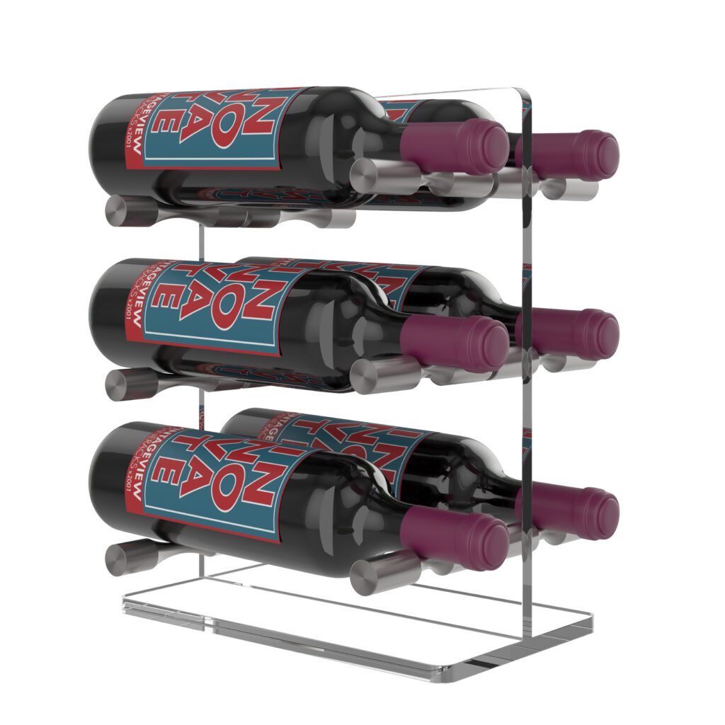 VintageView Vino Series Mini (metal and acrylic table top wine rack)