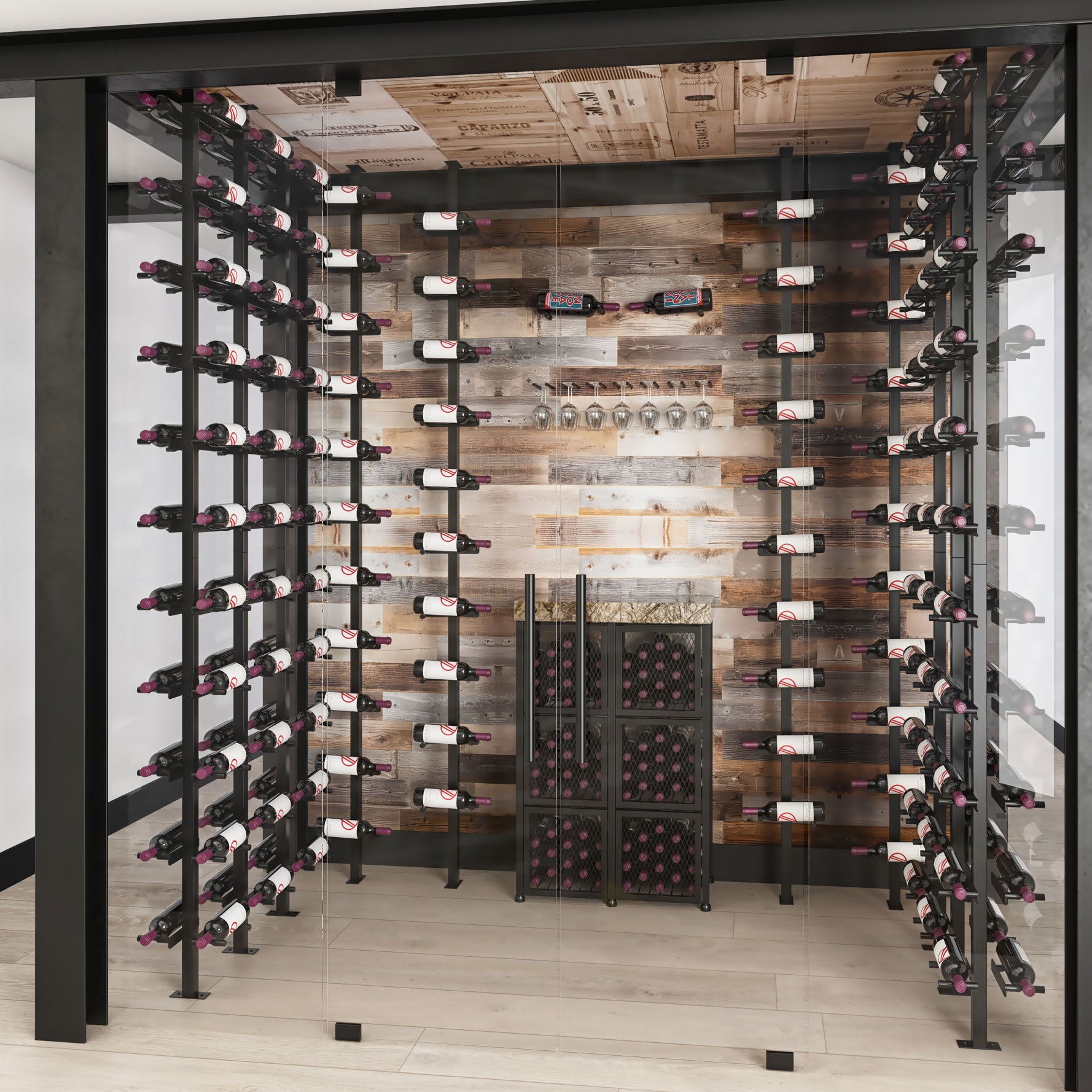 VintageView Vino Series Post (floating wine rack system component ...