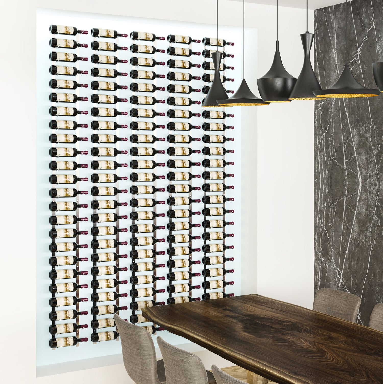 VintageView Wall Wine Rack Kit 8' (24 to 72 bottles)