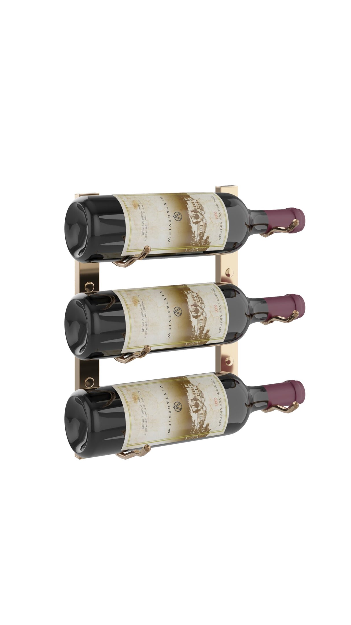 VintageView Wall Wine Racks 1' (3 to 9 bottles)