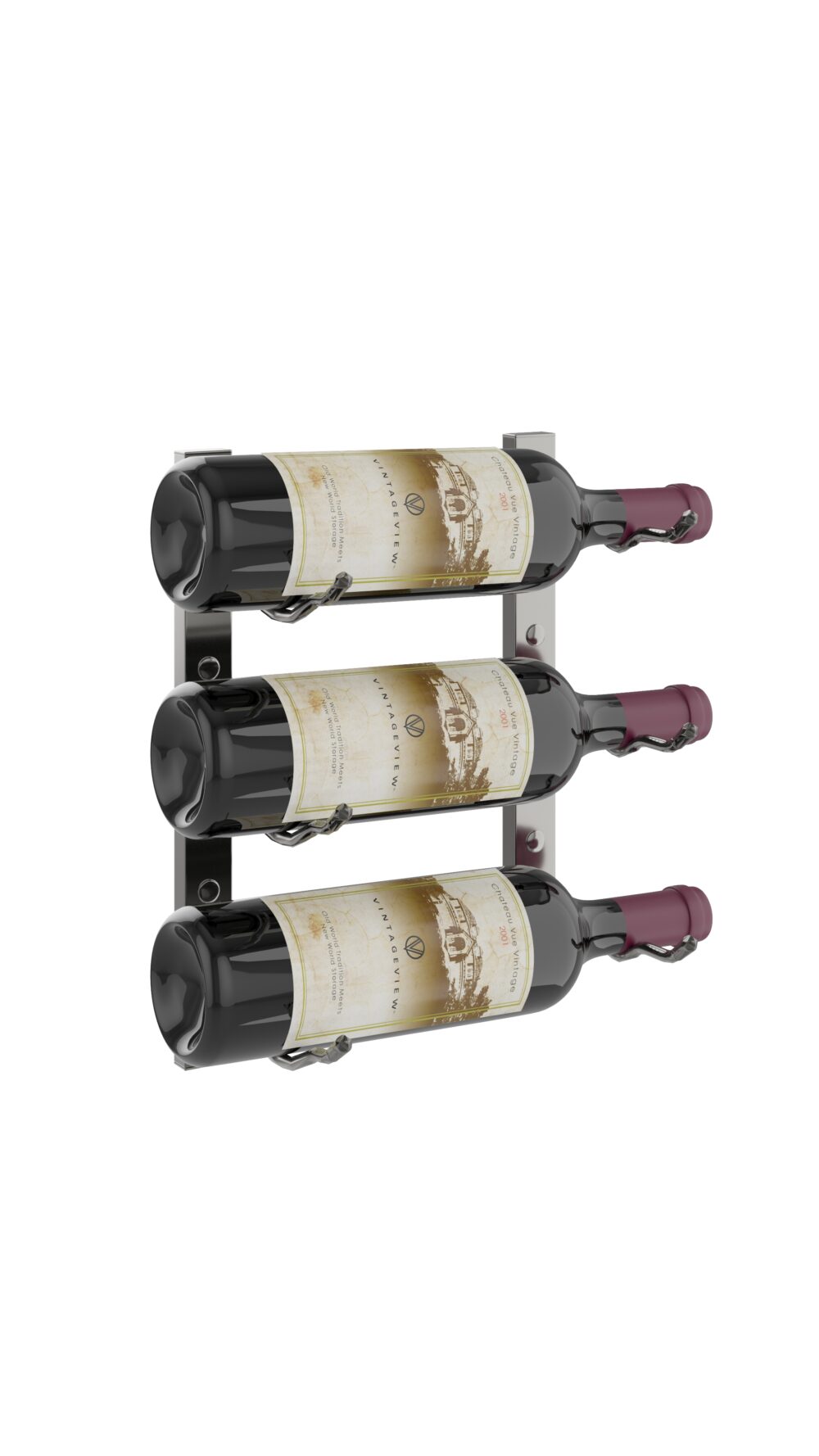 VintageView Wall Wine Racks 1' (3 to 9 bottles)