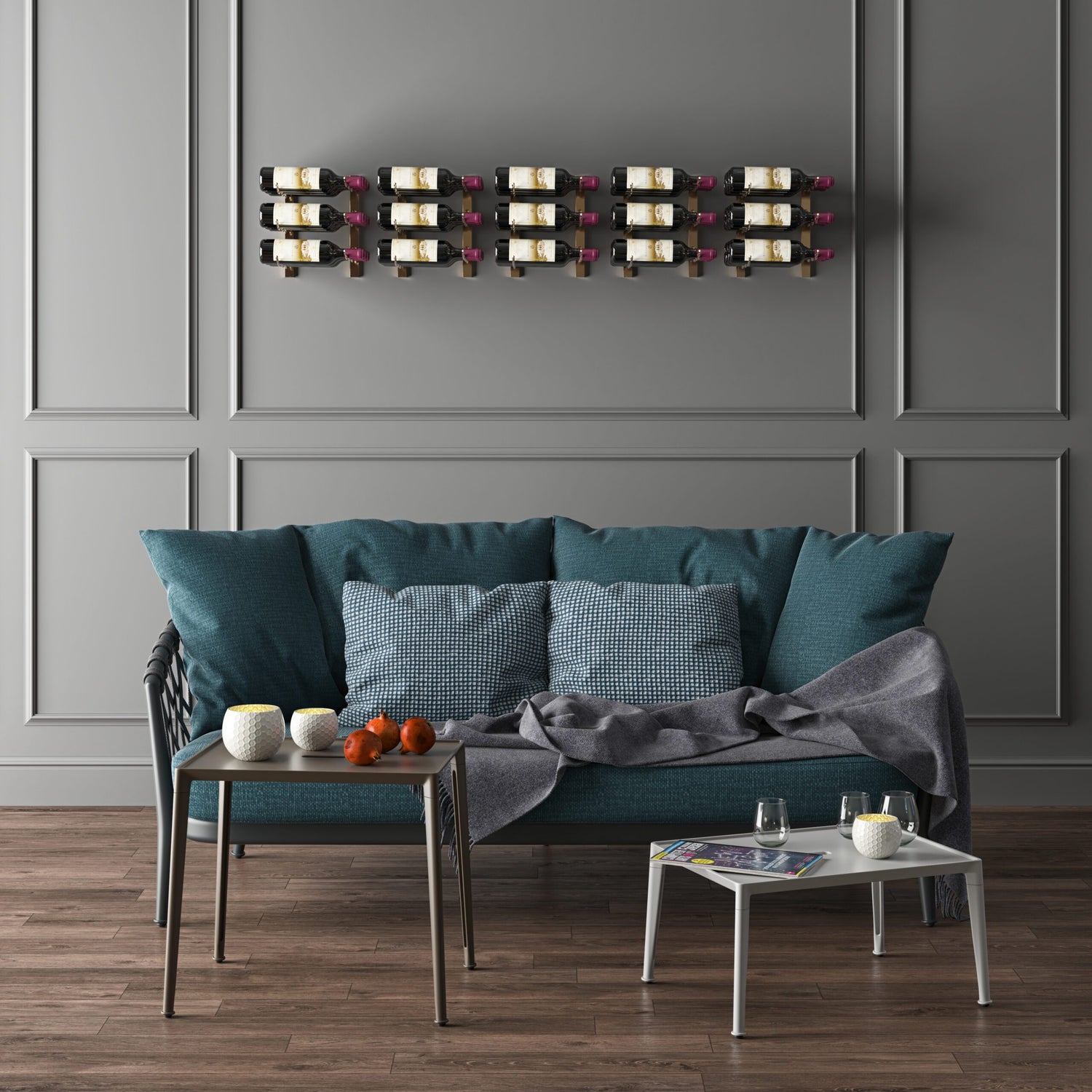 VintageView Wall Wine Racks 1' (3 to 9 bottles)