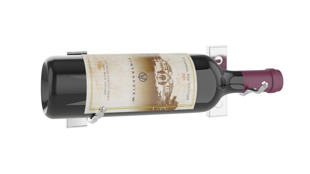 Chrome wine deals bottle holder