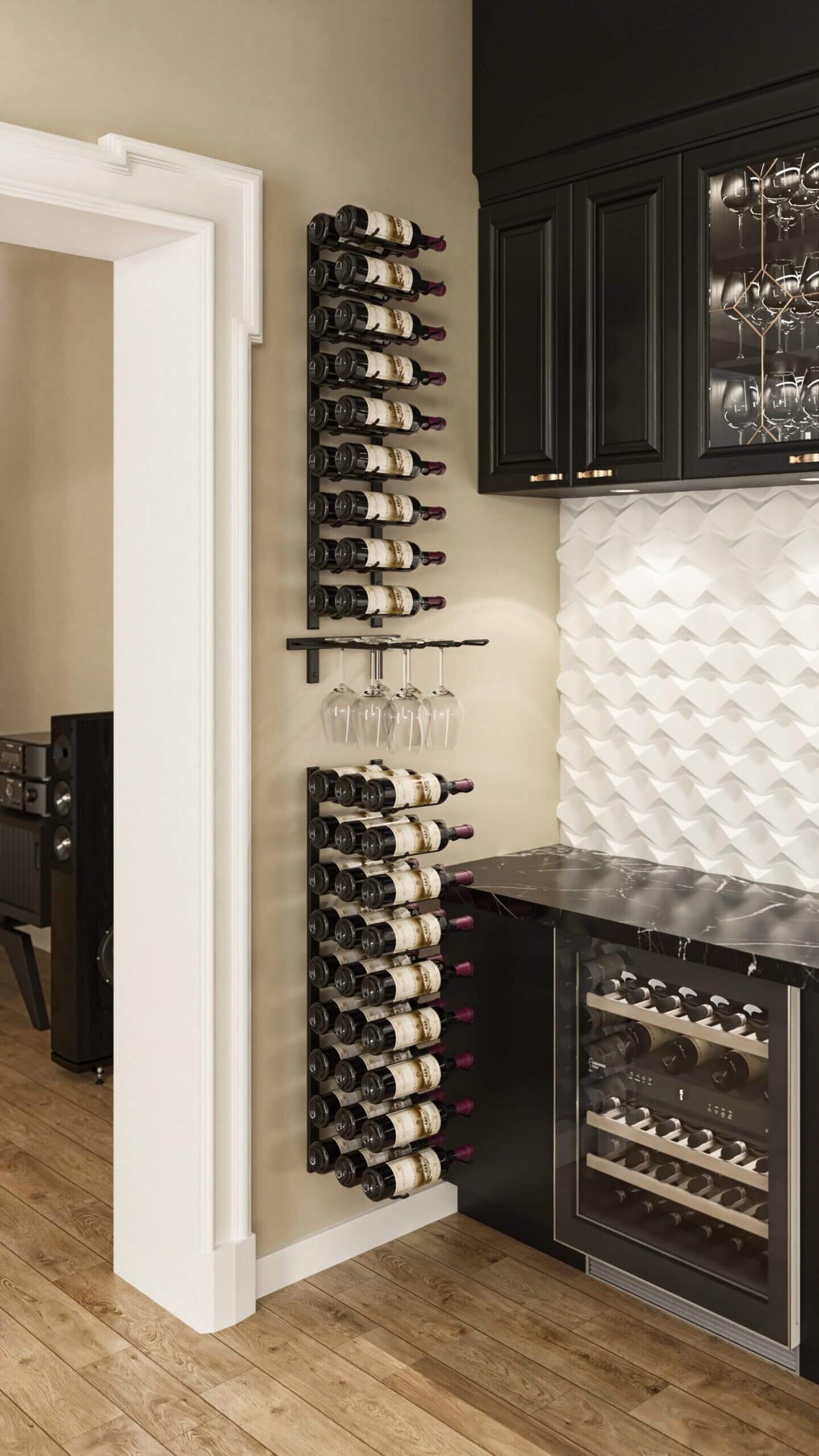 VintageView Wine Glass and Bottle Racking Kit (45 bottles, 6 Stems)