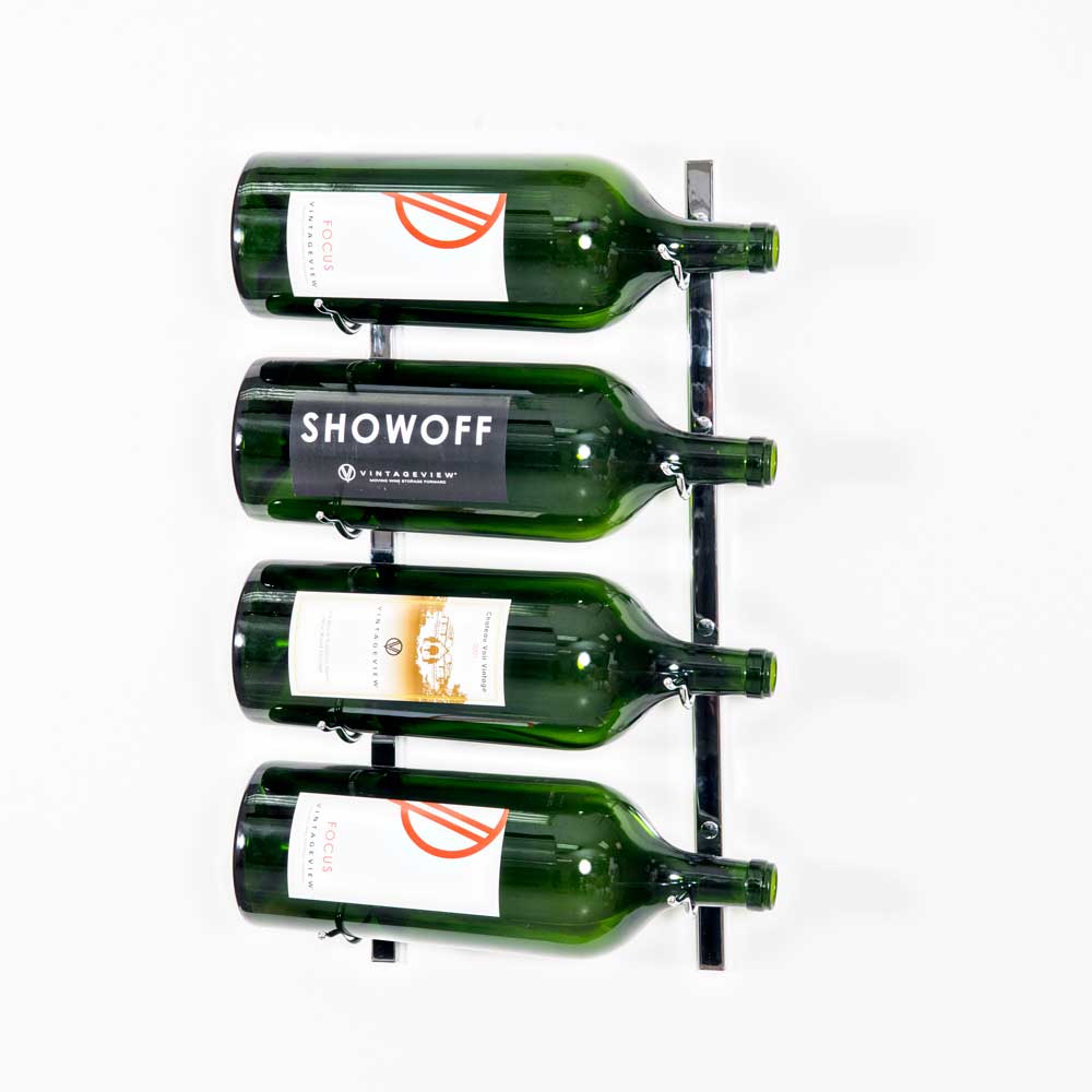 VintageView Big Bottle Wine Rack  (4 Bottles)