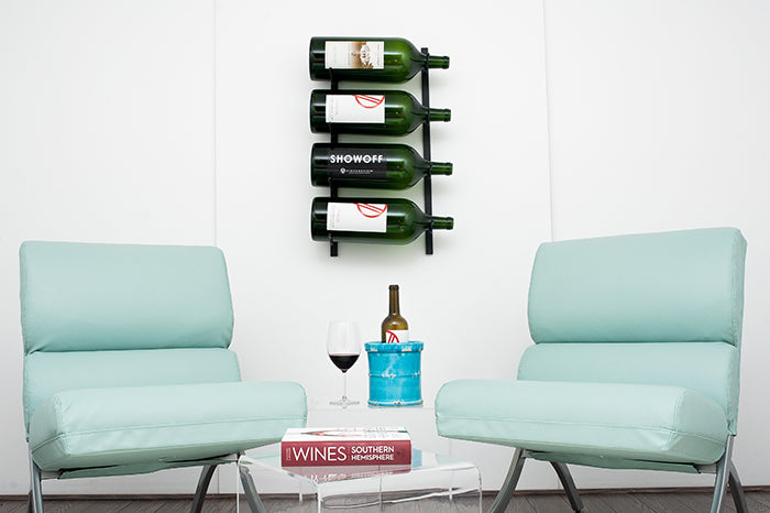 VintageView Big Bottle Wine Rack  (4 Bottles)