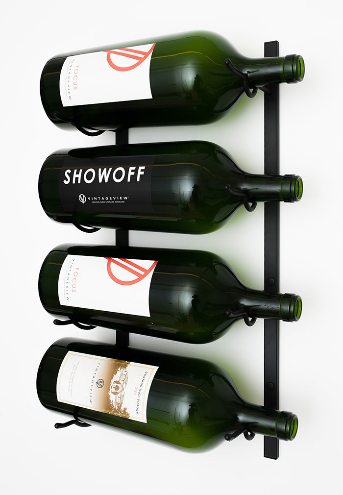 VintageView Big Bottle Wine Rack  (4 Bottles)