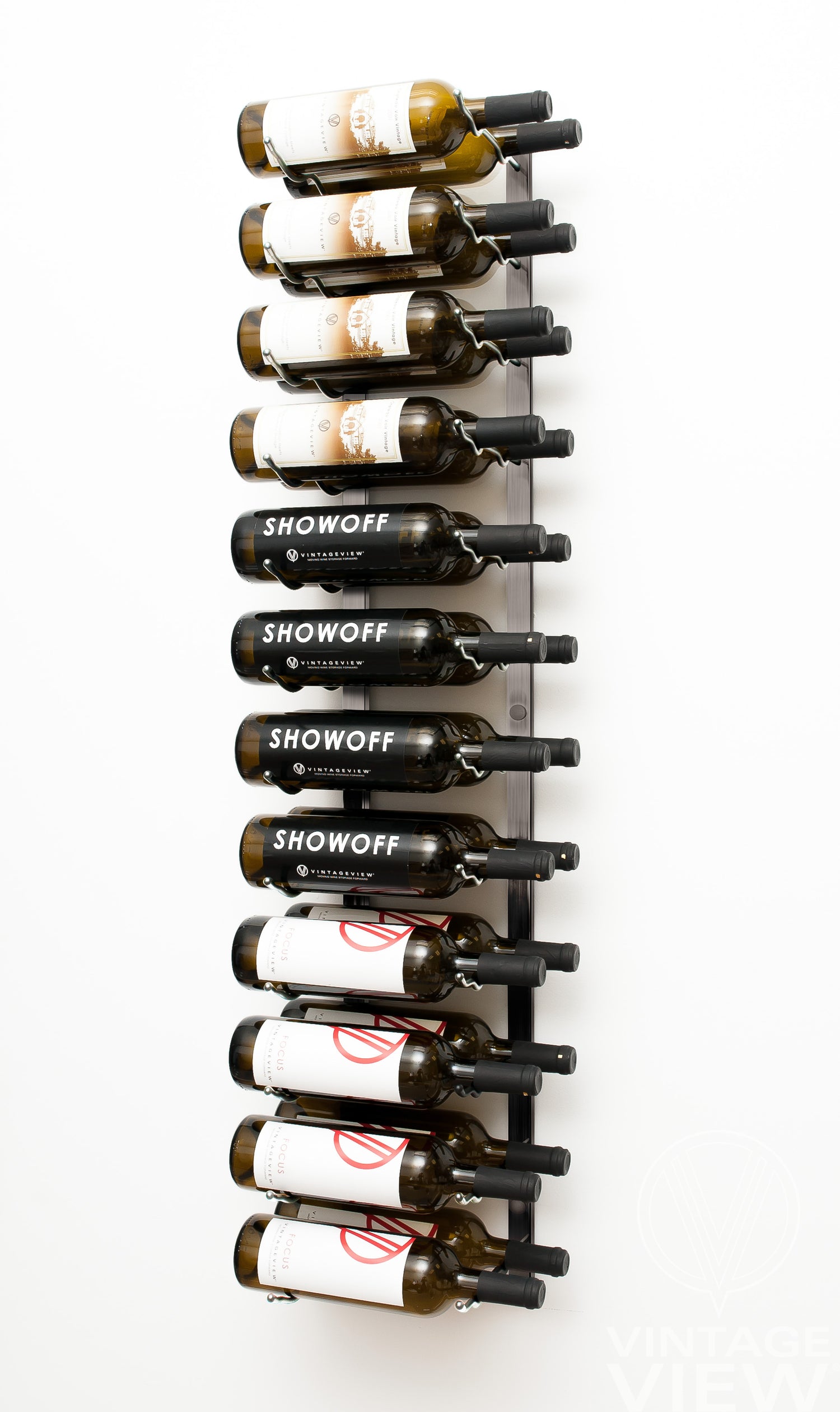 VintageView Wall Wine Racks 4' (12 to 36 bottles)