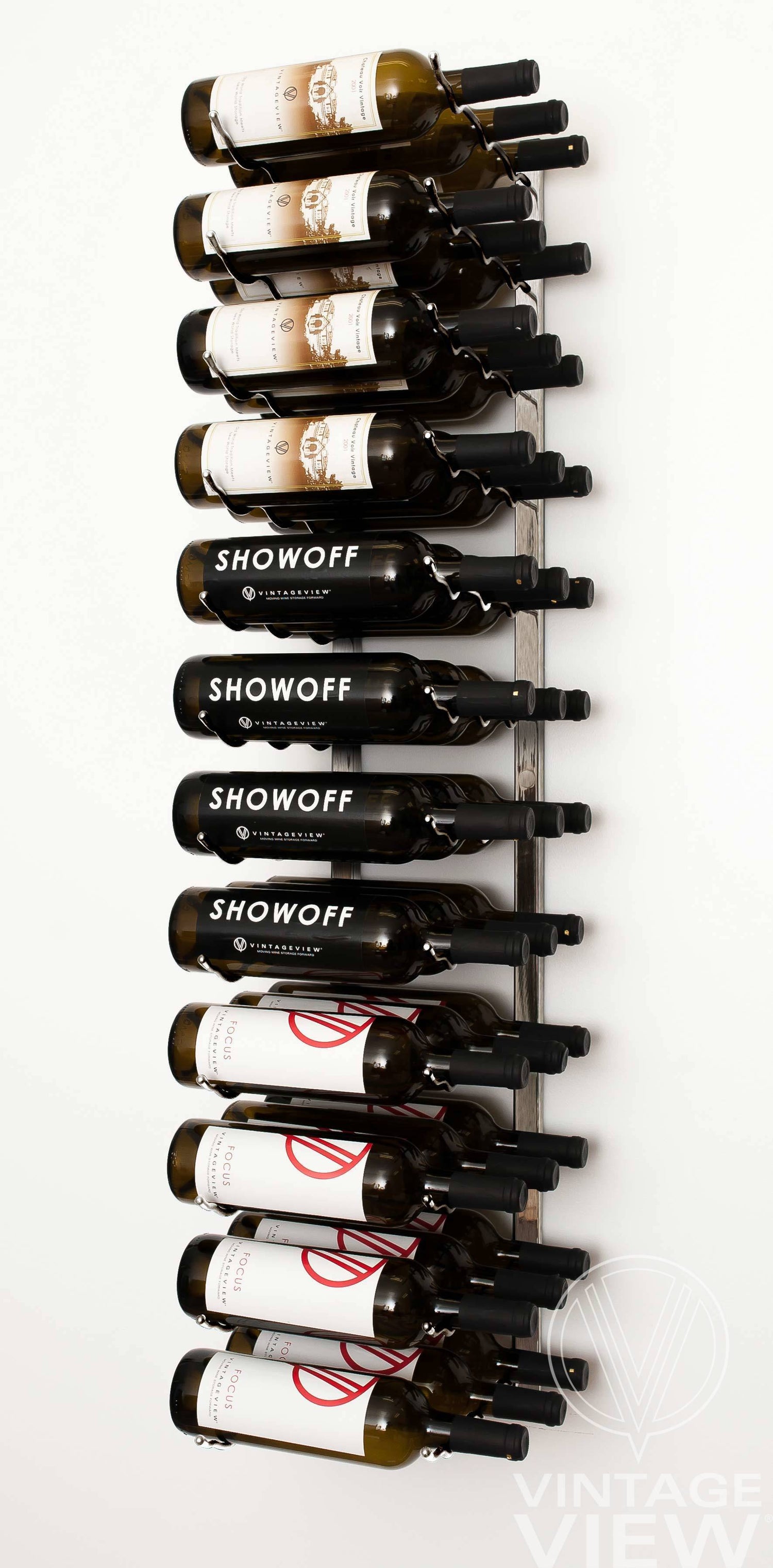 VintageView Wall Wine Racks 4' (12 to 36 bottles)