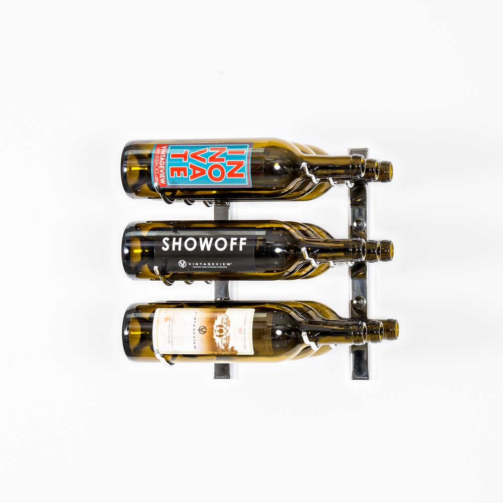 VintageView Wall Wine Racks 1' (3 to 9 bottles)
