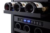 Summit 18" Dual Zone Built In Stainless Steel Wine Cooler SWC182ZADA