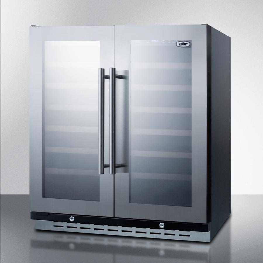 Summit Side by Side Built In Stainless Steel Wine Cooler SWC3066B