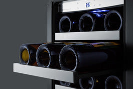 Summit 15" Wide Built-In Wine/Beverage Center (Black Cabinet)