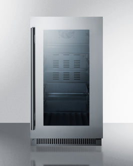 Summit 18" Wide Built-In Beverage Center (Stainless Door with Black Cabinet)