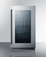 Summit 18" Wide Built-In Beverage Center (Stainless Door with Black Cabinet)