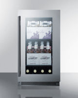 Summit 18" Wide Built-In Beverage Center (Stainless Door with Black Cabinet)