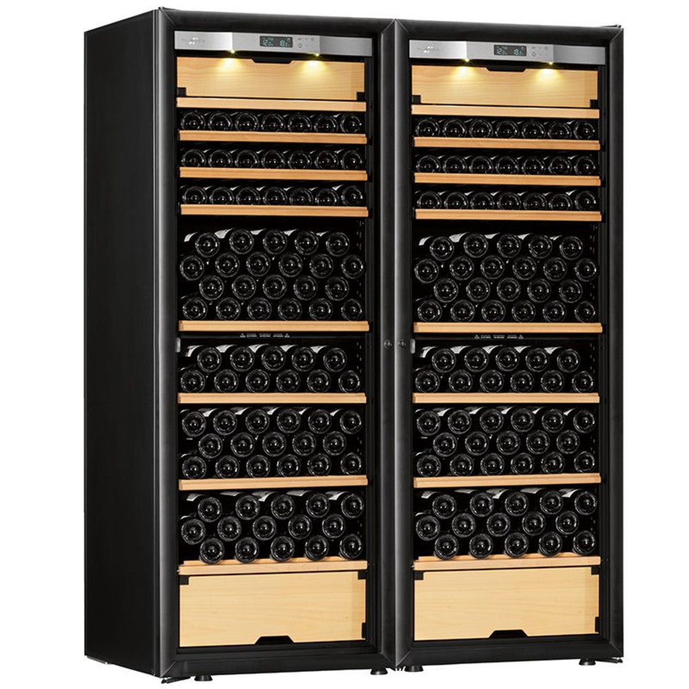 Transtherm Double Castel Glass Door Black – Wine Cellar HQ
